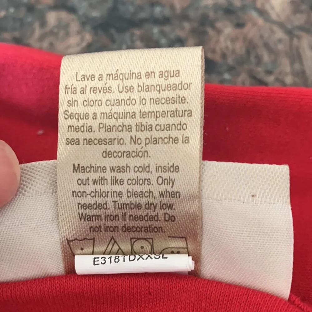 Get Your Jingle On LS Embroidered Tee L Red Holiday Christmas Festive Lagenlook